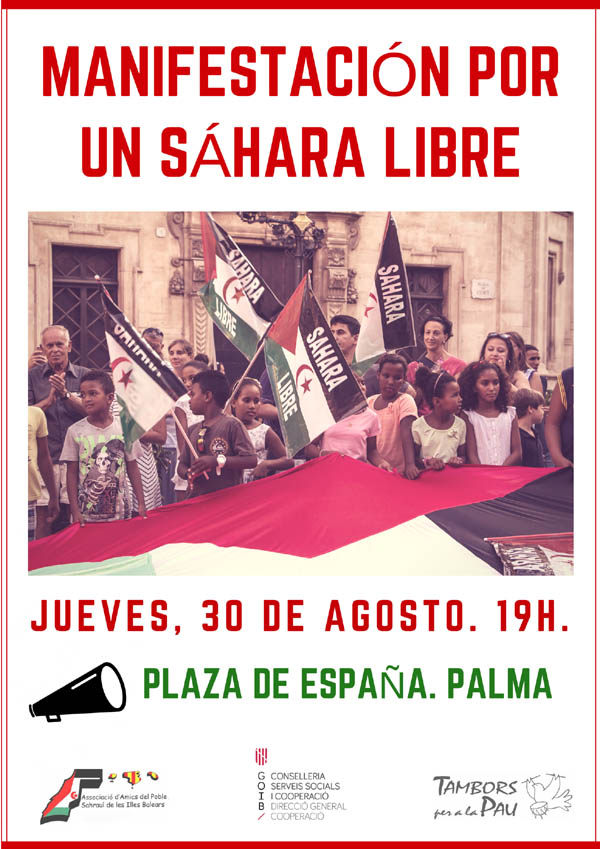Manifestación por un Sàhara Libre, 30 d’agosto, 19h. Plaza d’Espanya – CEAS-Sahara