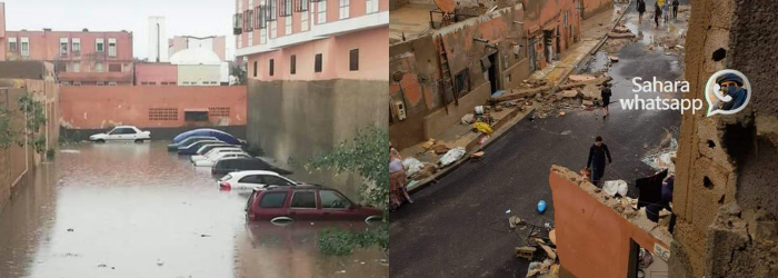 Fuertes lluvias y la total falta de infraestructuras en las ciudades del Sáhara ocupado ahogan a El Aaiun – POR UN SAHARA LIBRE .org