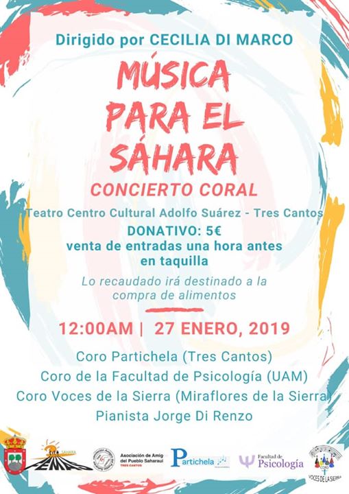Música para el Sáhara !!!
Concierto coral en Tres Cantos