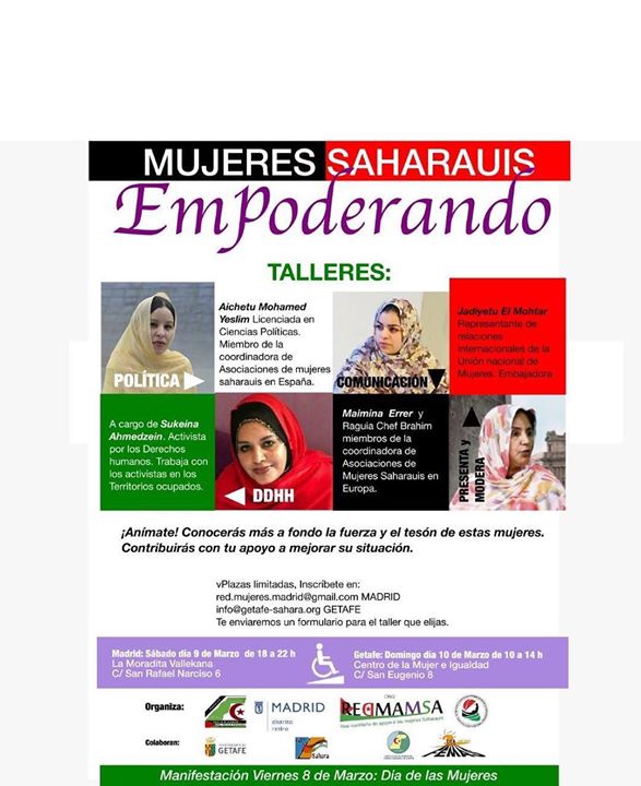 Conoce a la mujer saharaui a través de estos talleres con @getafesahara_ .
Mujer…