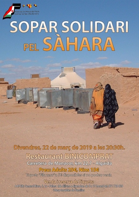 Baleares: Cena Solidaria para el Sáhara