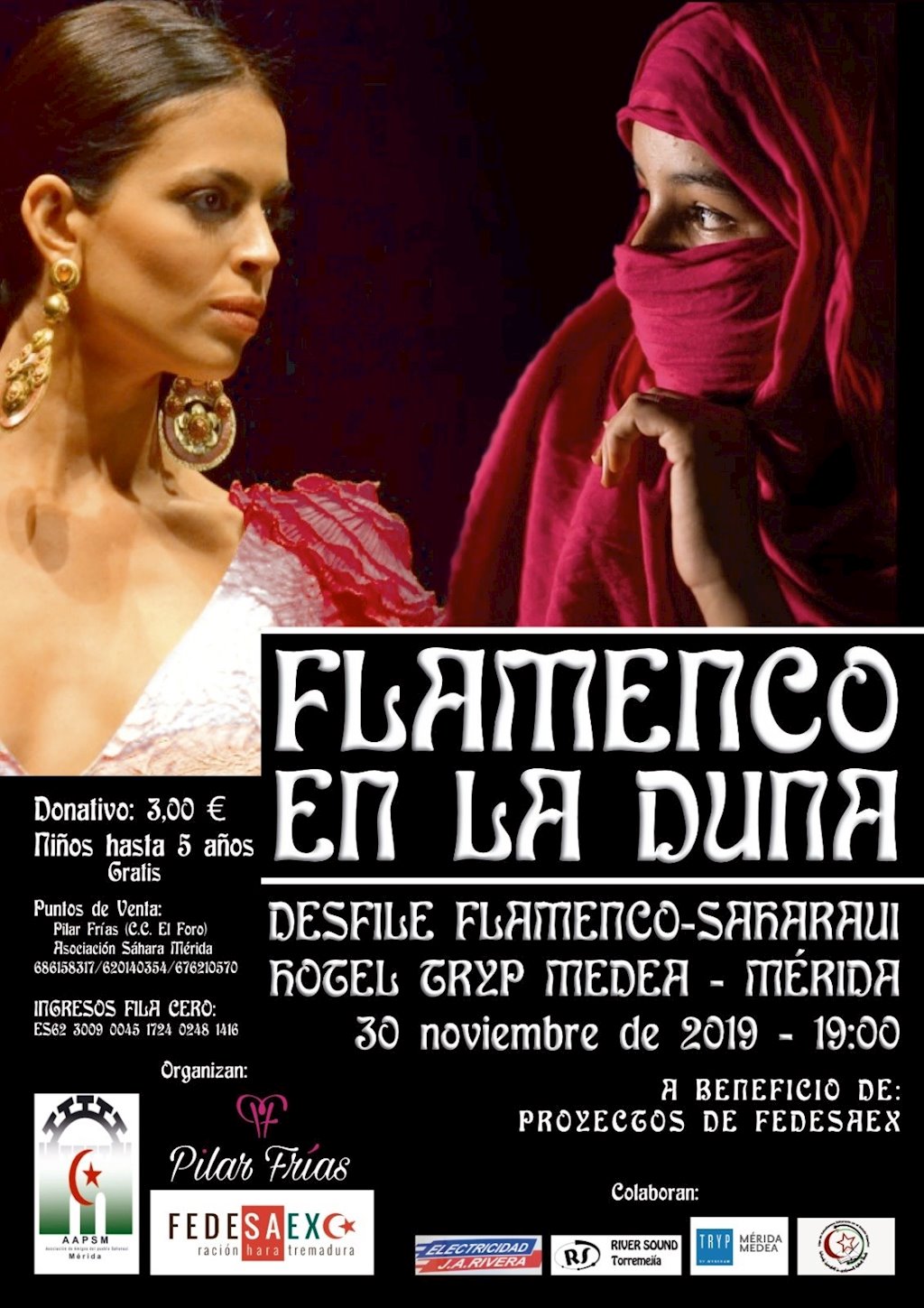 Un desfile flamenco pretende resaltar en Mérida el papel “fundamental” de la mujer saharaui en la lucha por la libertad