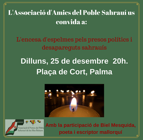 Concentración AAPSIB por los presos políticos y desaparecidos saharauis