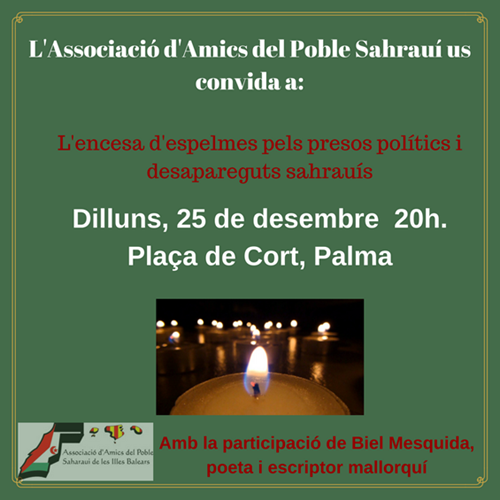Concentración AAPSIB por los presos políticos y desaparecidos saharauis