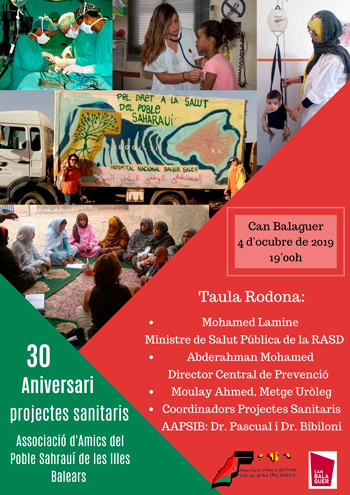 [I. Baleares] 30 aniversario de los proyectos de apoyo al sistema sanitario de la RASD – CEAS-Sahara